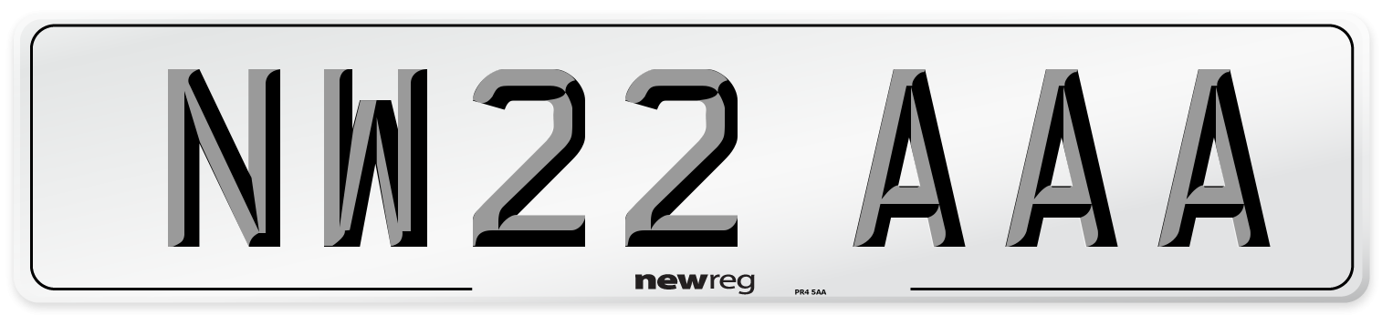 NW22 AAA Number Plate from New Reg